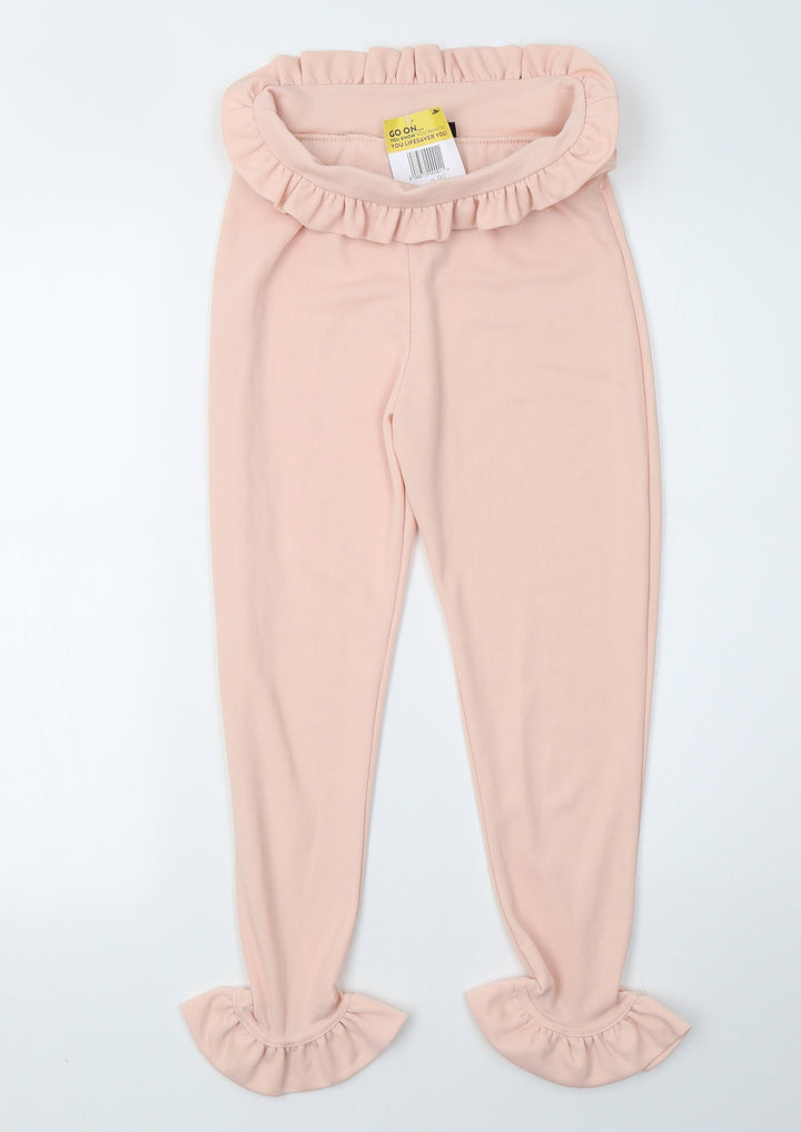 PRETTYLITTLETHING Womens Pink   Cropped Trousers Size 8 L23 in