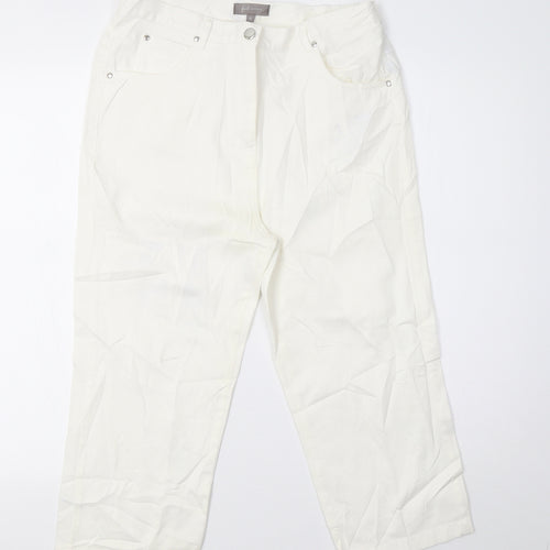 first avenue classics Womens White   Cropped Trousers Size 12 L21 in
