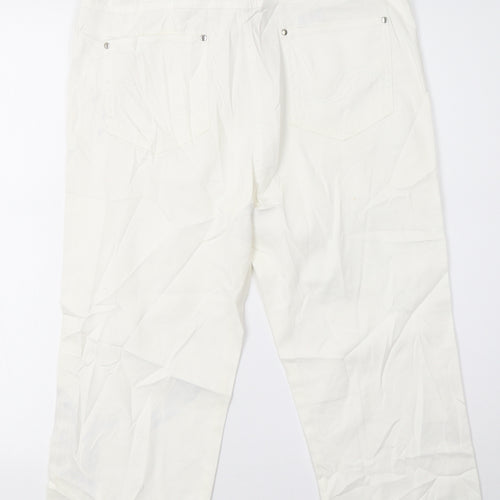 first avenue classics Womens White   Cropped Trousers Size 12 L21 in