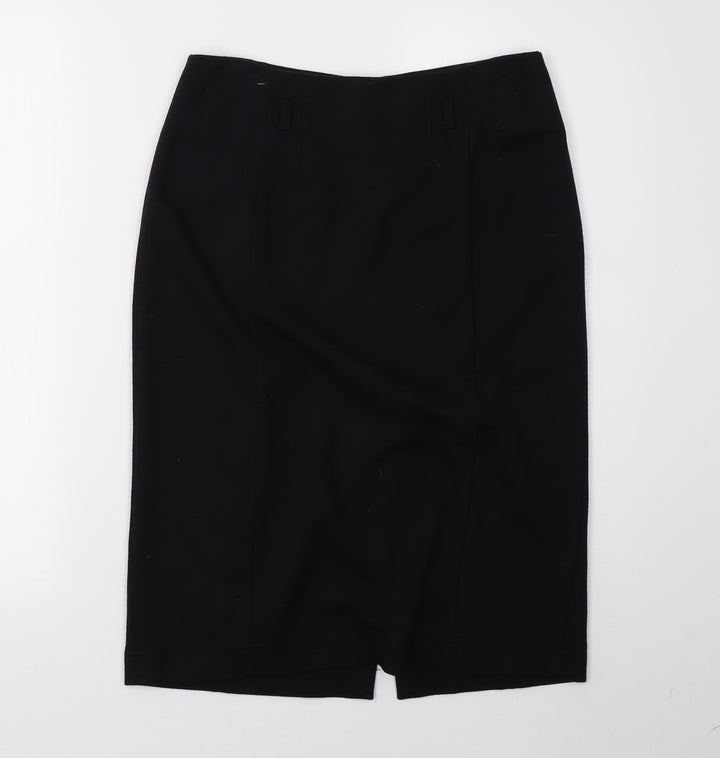 Oui Womens Black   A-Line Skirt Size 10