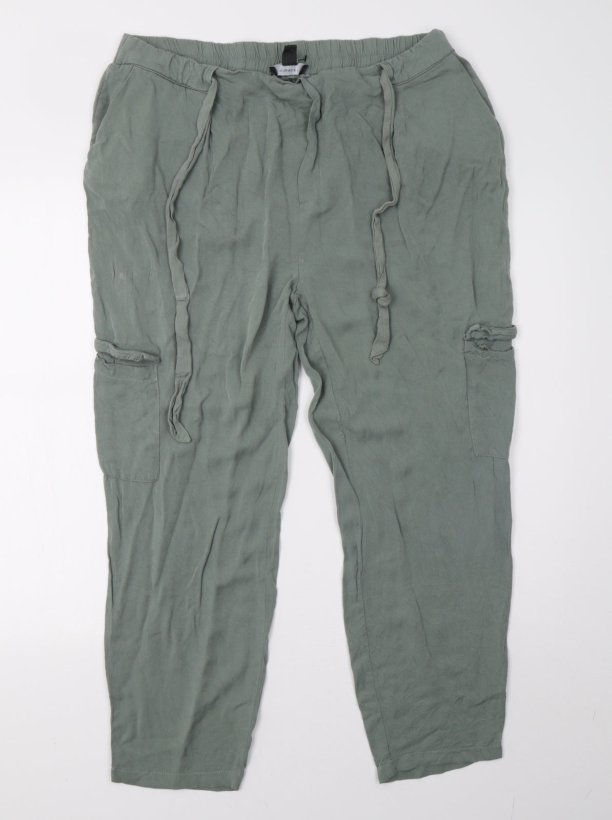 Primark Womens Green   Jogger Trousers Size 18 L28 in