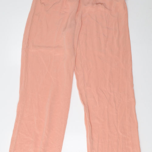 Whistles Womens Pink  Satin Trousers  Size 12 L32 in