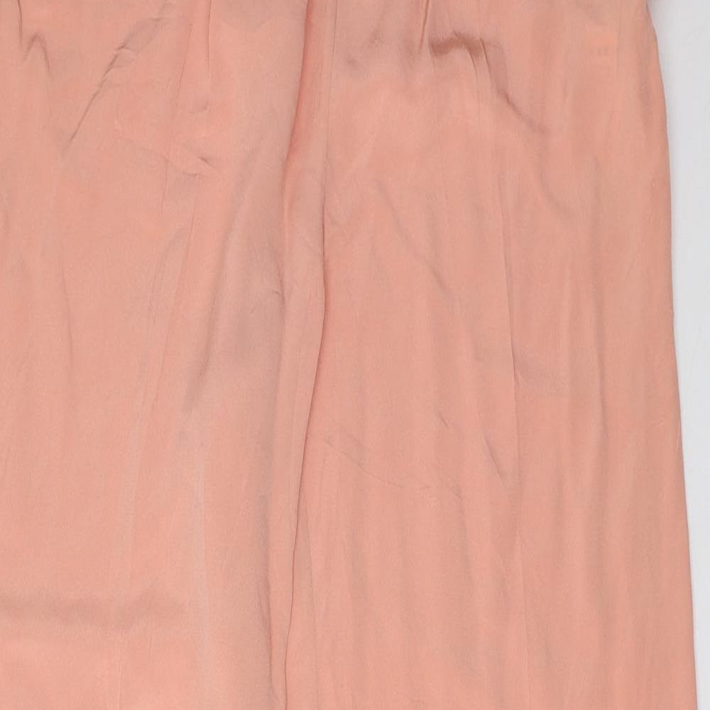 Whistles Womens Pink  Satin Trousers  Size 12 L32 in