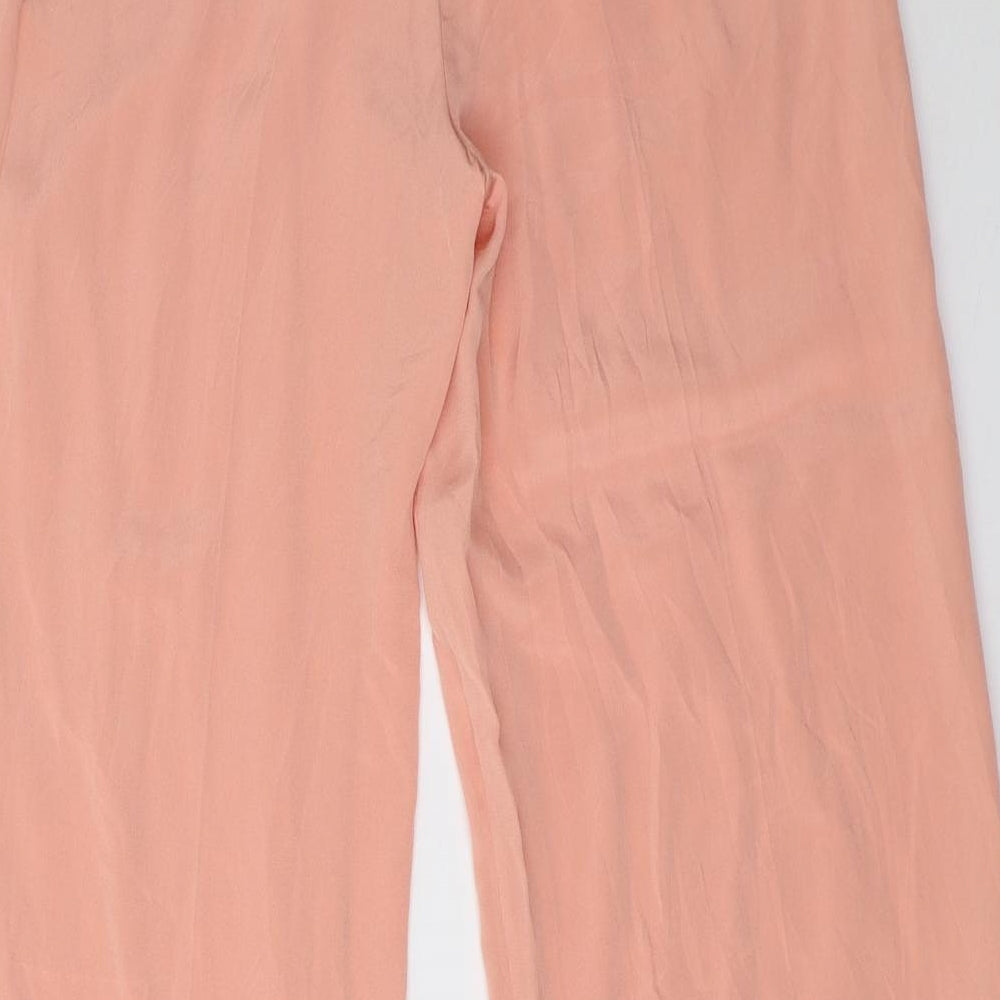 Whistles Womens Pink  Satin Trousers  Size 12 L32 in