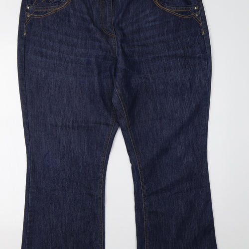 George Womens Blue  Denim Bootcut Jeans Size 20 L29 in