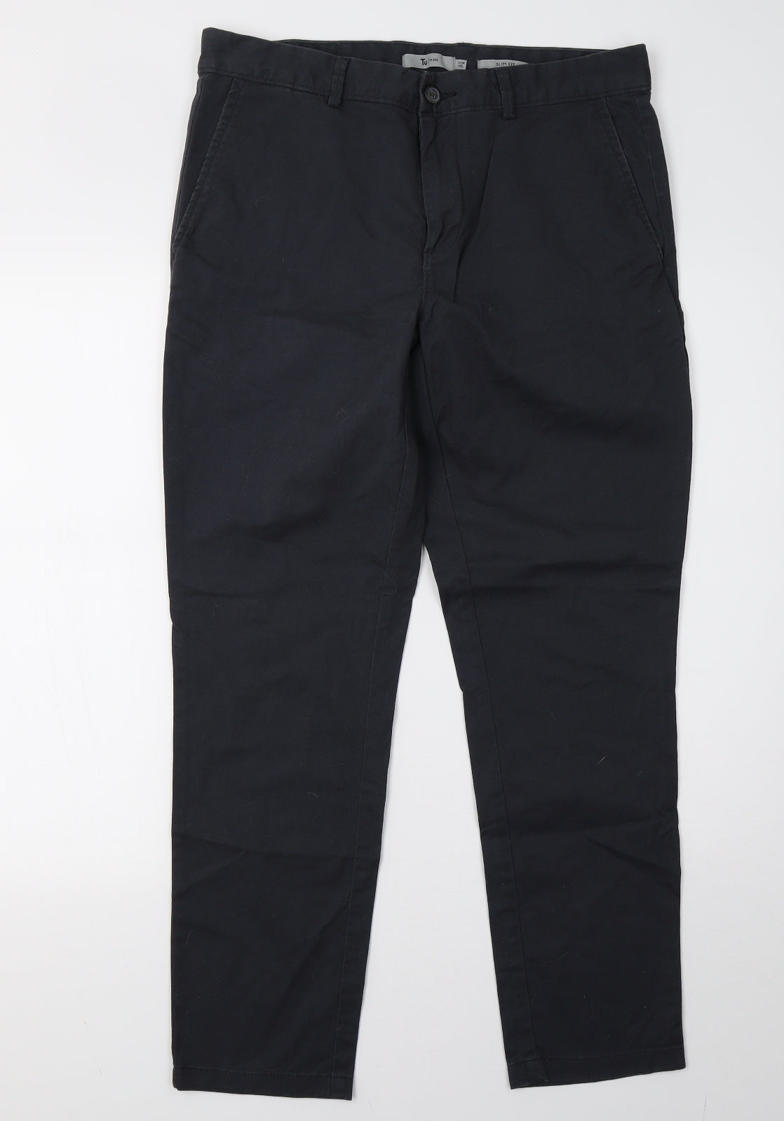 Sainsburys Mens Blue   Chino Trousers Size 32 L30 in