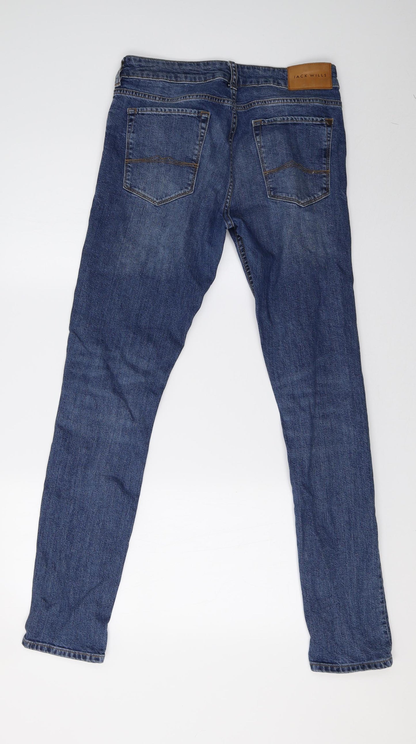 Jack Wills Mens Blue  Denim Jegging Jeans Size 30 L32 in