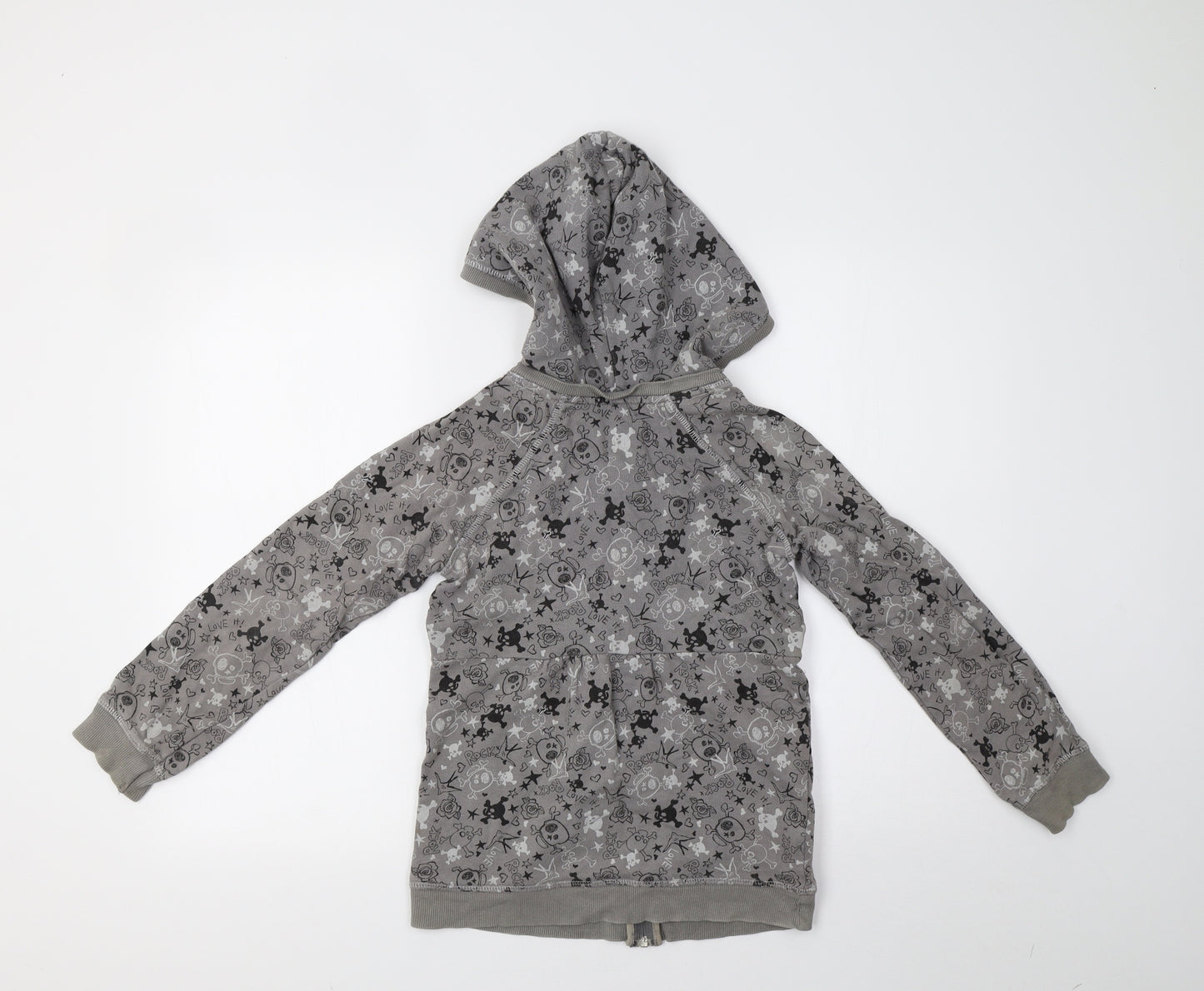 George Boys Grey Polka Dot  Full Zip Hoodie Size 10-11 Years