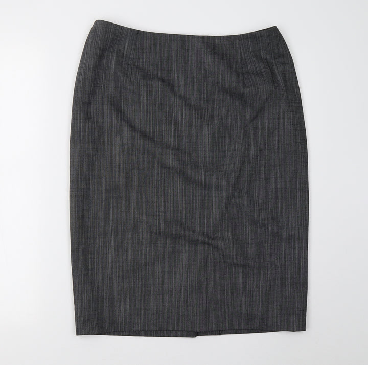 Kaliko Womens Grey A-Line Skirt Size 12