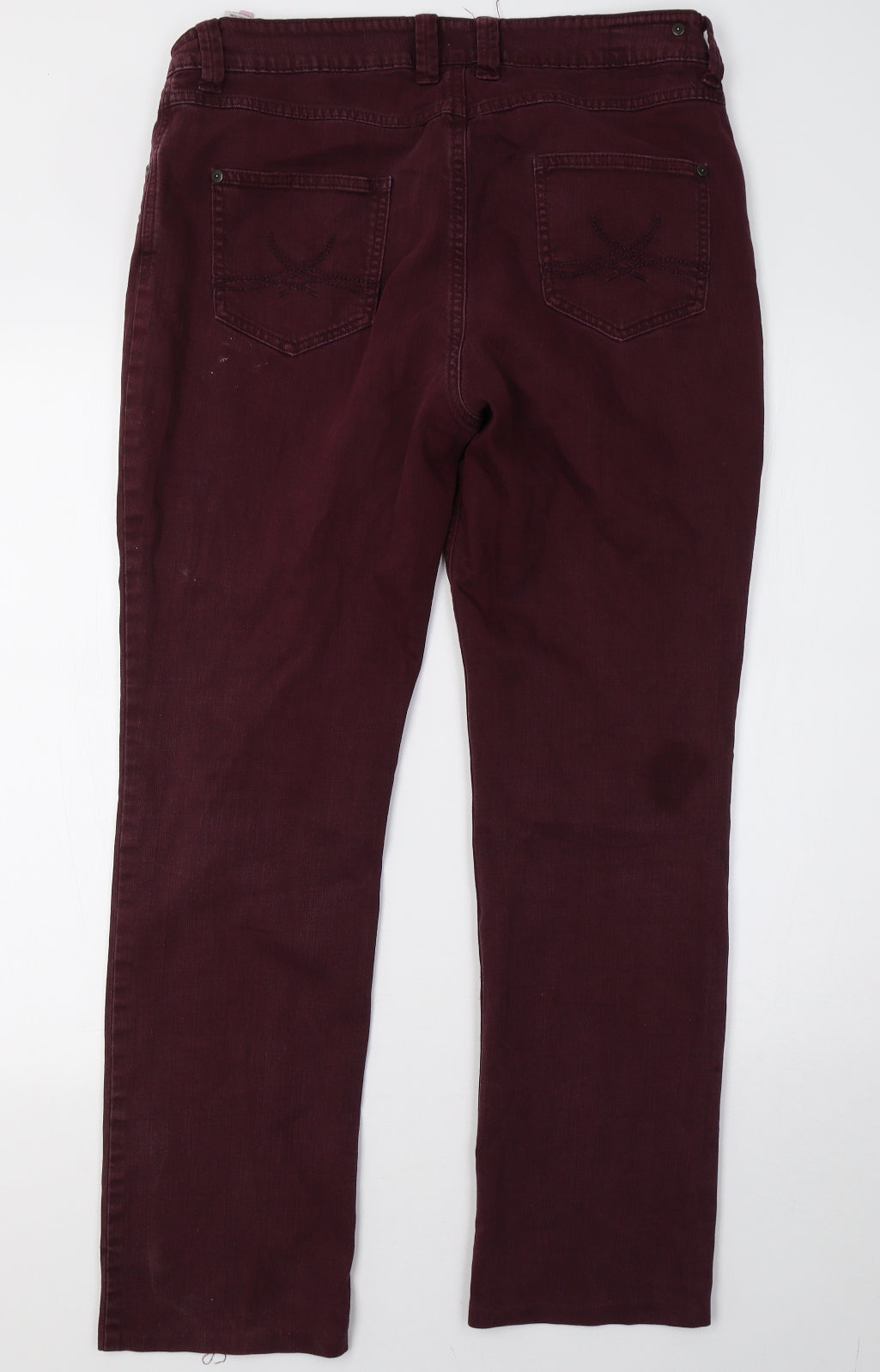 Marks and Spencer Womens Purple   Straight Jeans Size 14 L31 in