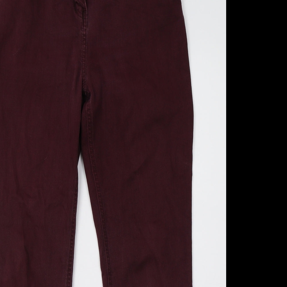 Marks and Spencer Womens Purple   Straight Jeans Size 14 L31 in
