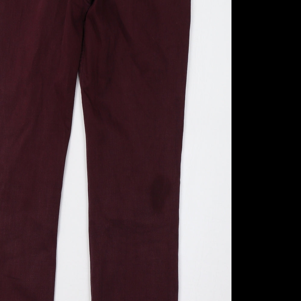 Marks and Spencer Womens Purple   Straight Jeans Size 14 L31 in