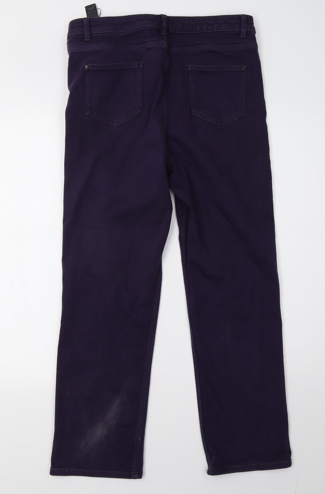 Marks and Spencer Womens Purple  Denim Straight Jeans Size 14 L29 in