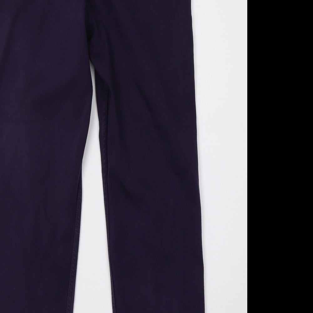 Marks and Spencer Womens Purple  Denim Straight Jeans Size 14 L29 in