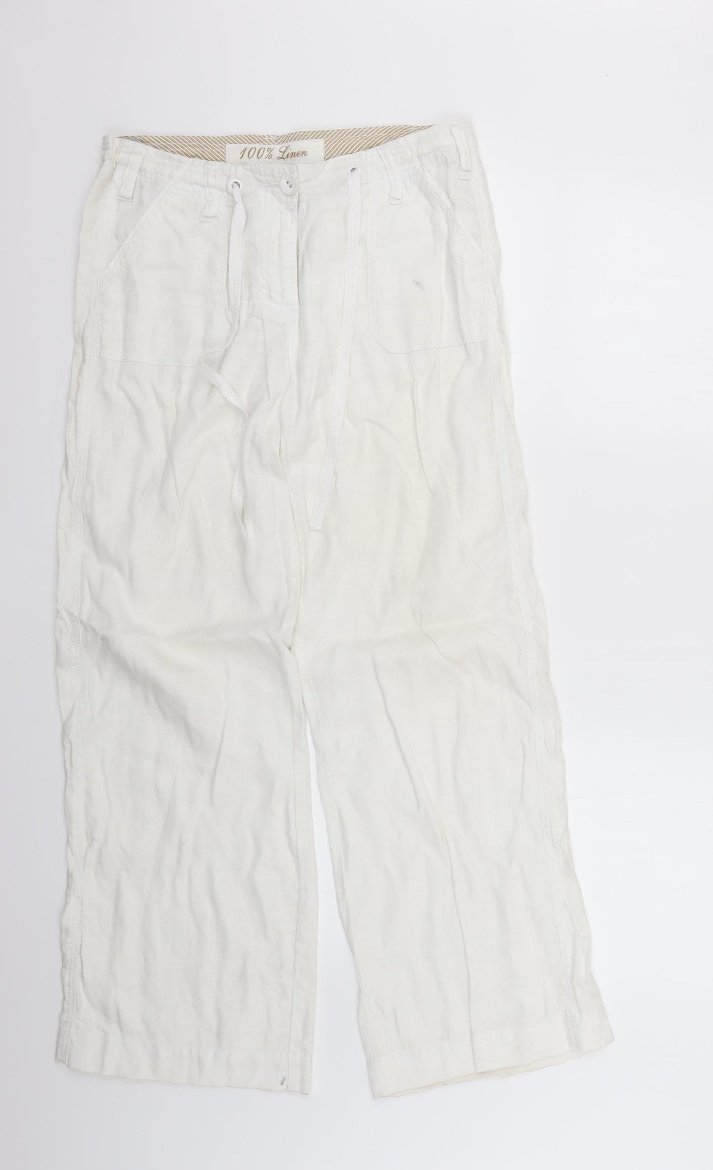 George Womens White   Trousers  Size 10 L28 in