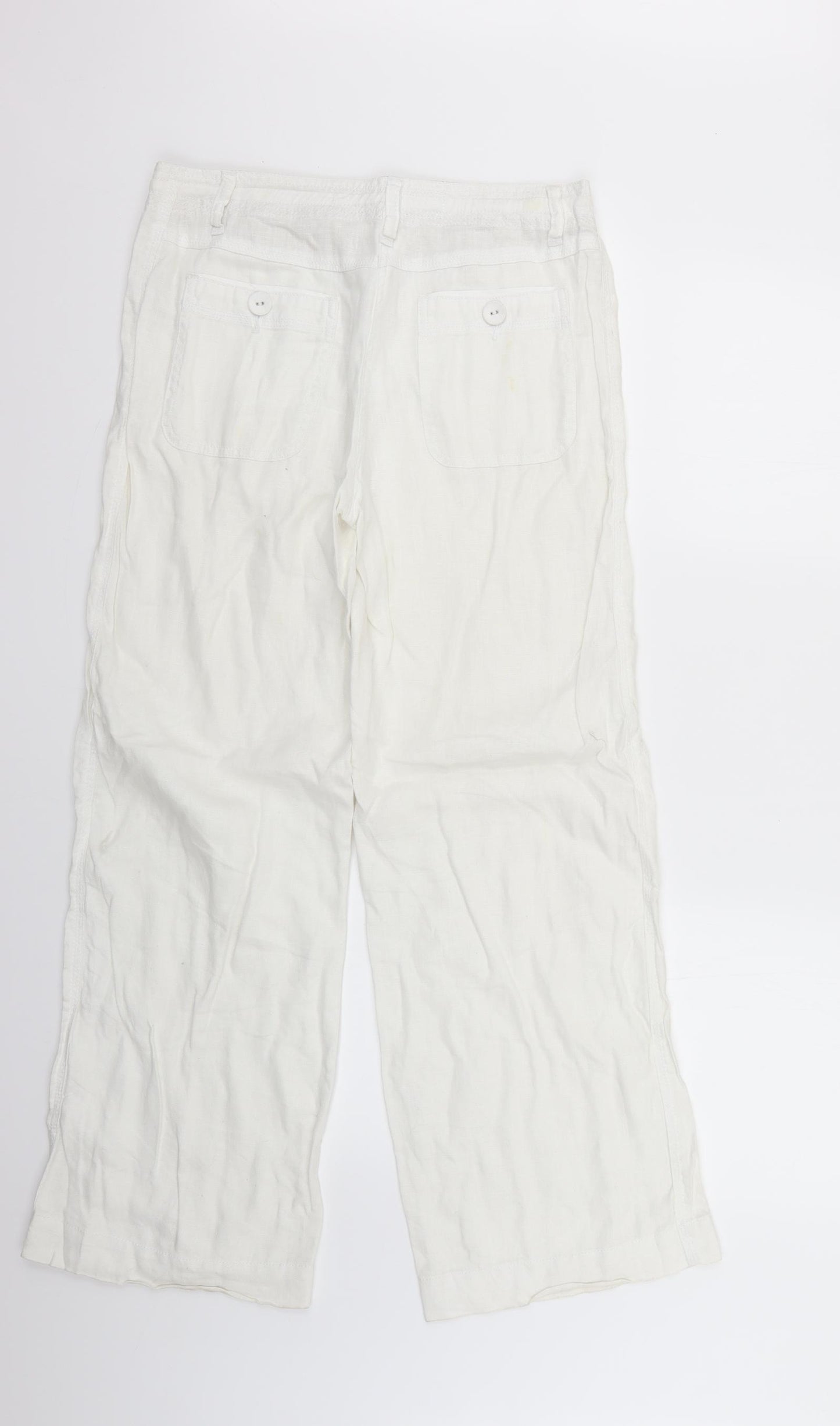 George Womens White   Trousers  Size 10 L28 in