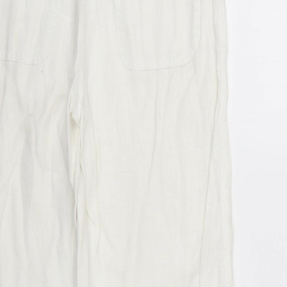 George Womens White   Trousers  Size 10 L28 in