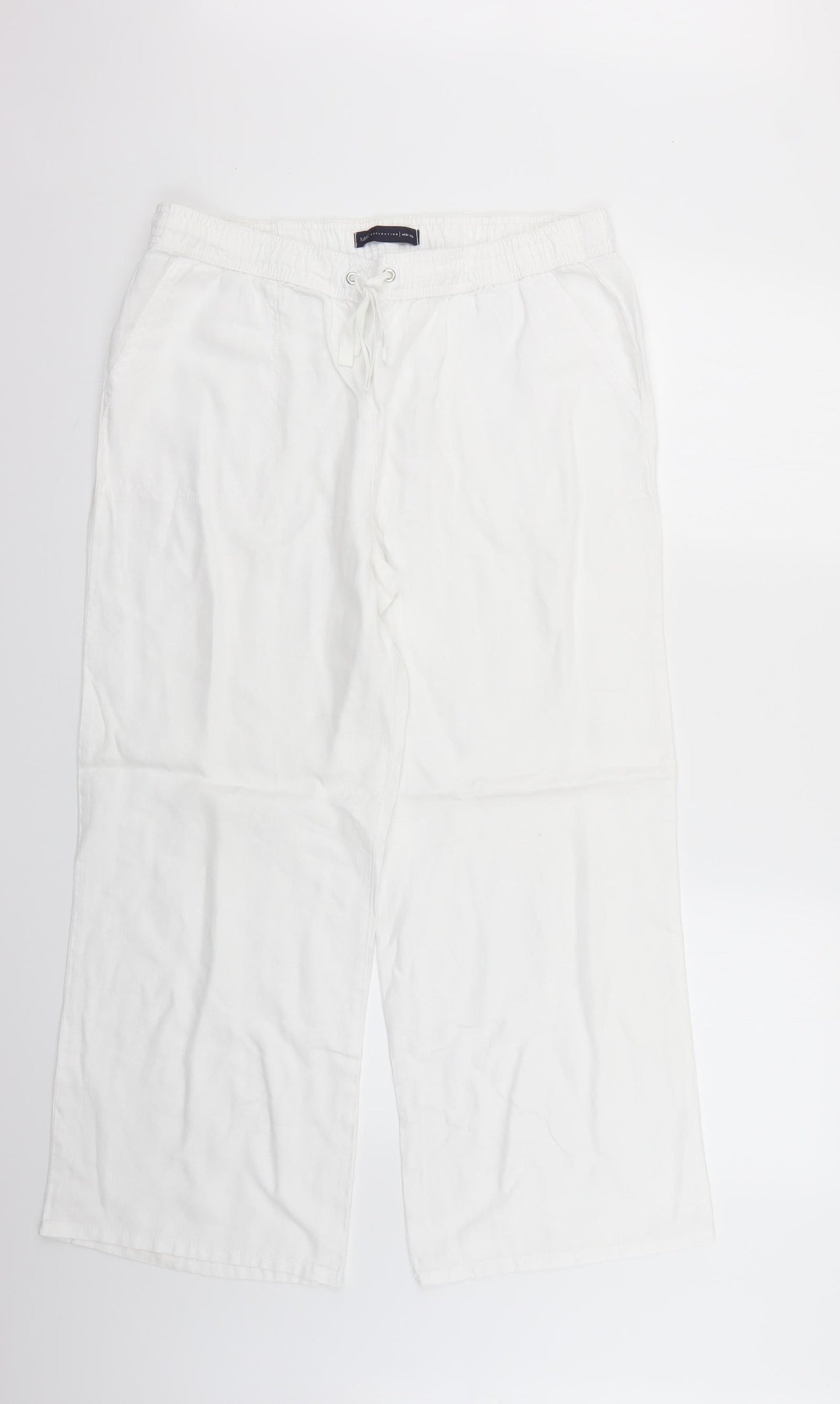 Marks and Spencer Womens White   Trousers  Size 14 L24 in