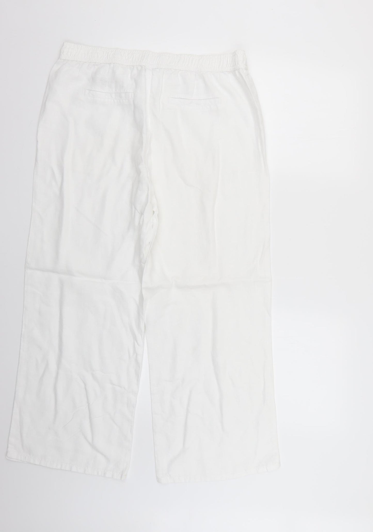 Marks and Spencer Womens White   Trousers  Size 14 L24 in