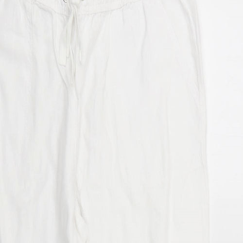 Marks and Spencer Womens White   Trousers  Size 14 L24 in