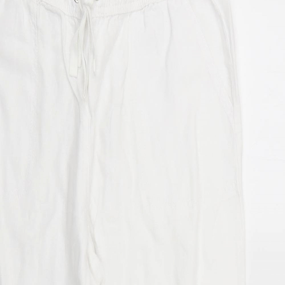 Marks and Spencer Womens White   Trousers  Size 14 L24 in