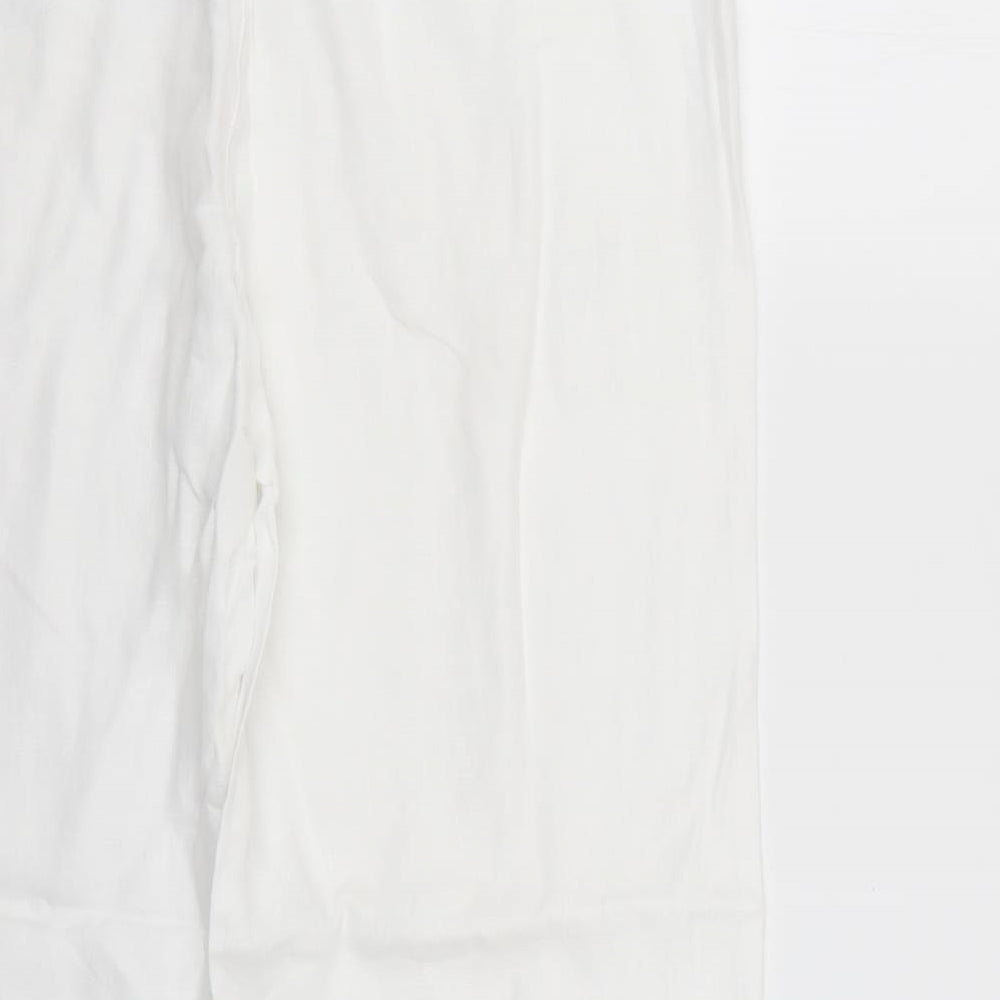 Marks and Spencer Womens White   Trousers  Size 14 L24 in