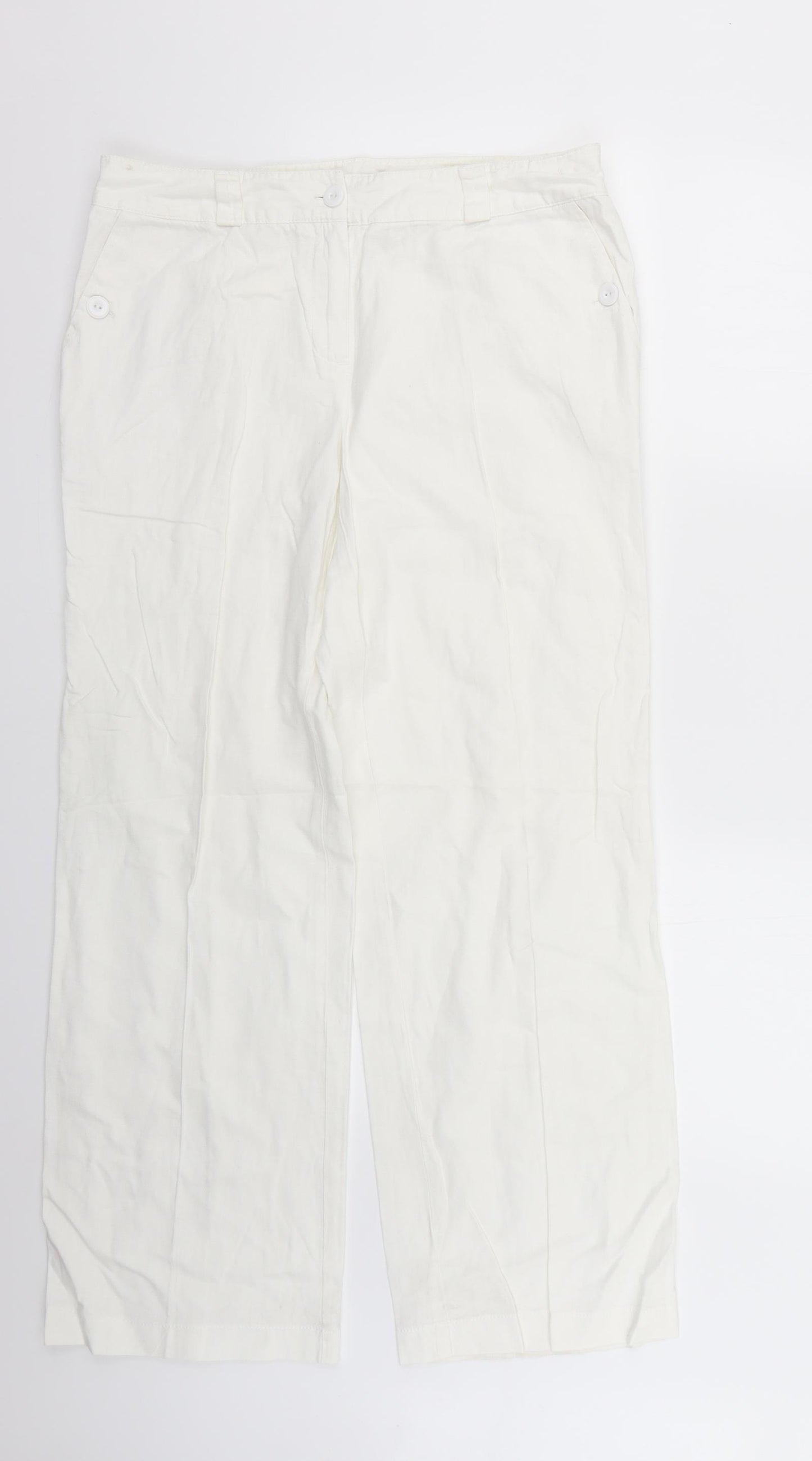 Bravissimo Womens White   Trousers  Size 12 L27 in