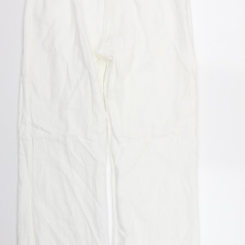 Preworn Womens White   Trousers  Size 16 L29 in