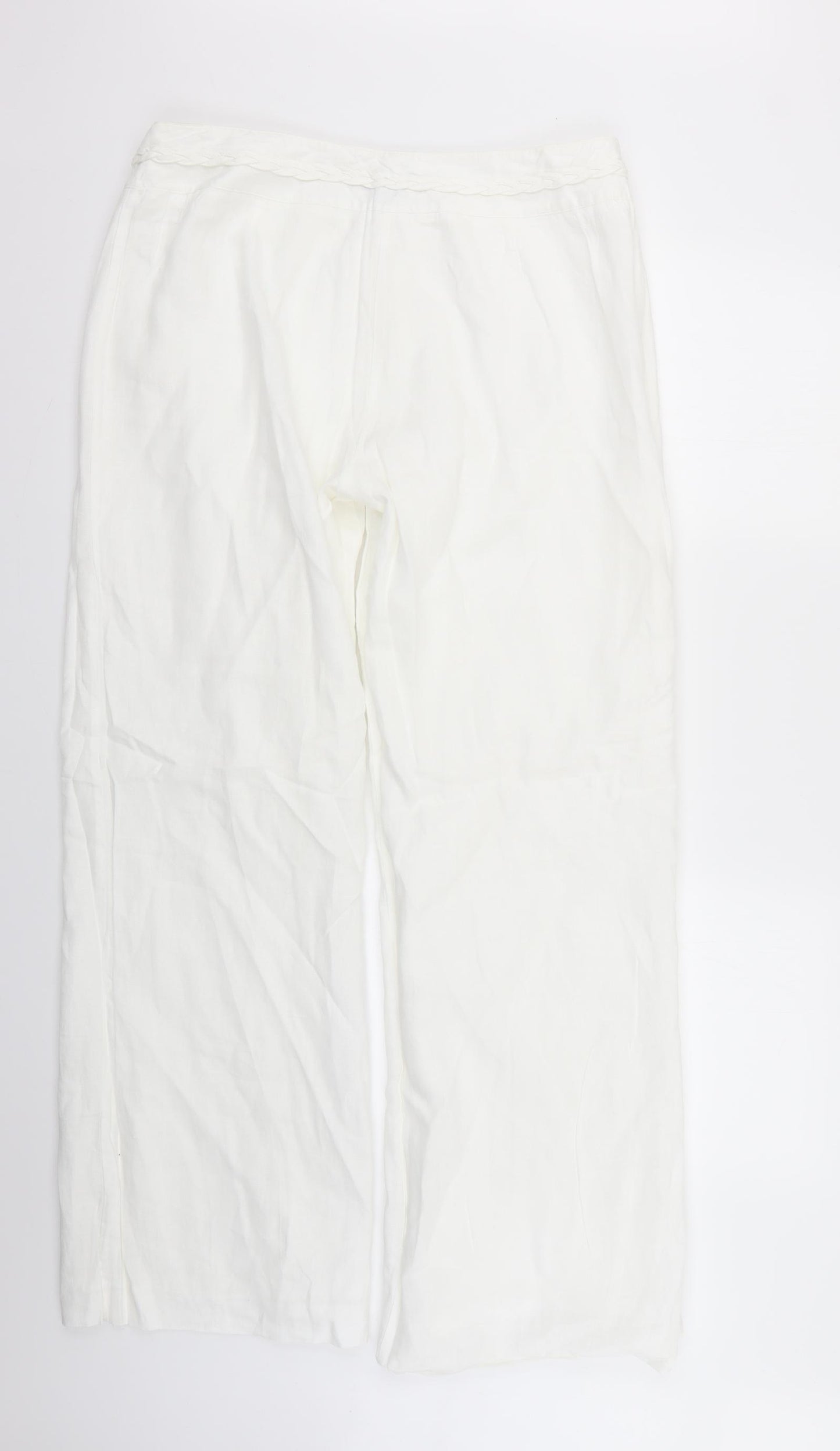 Preworn Womens White   Trousers  Size 16 L29 in