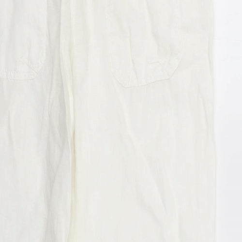 Denim & Co. Womens White   Trousers  Size 16 L26 in