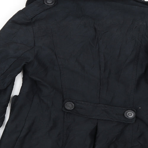 NEXT Womens Black   Motorcycle Jacket Coat Size 12