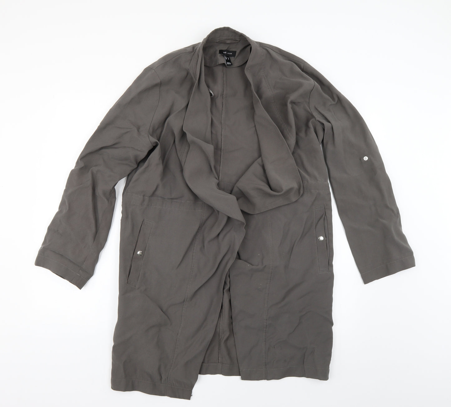 New Look Womens Grey   Overcoat Coat Size 14
