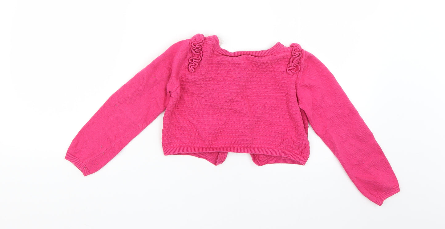 Monsoon Girls Pink   Cardigan Jumper Size 7-8 Years