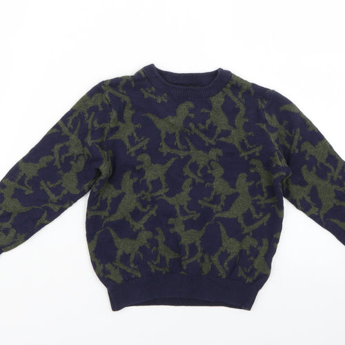 F&F Boys Multicoloured Camouflage  Pullover Jumper Size 3-4 Years