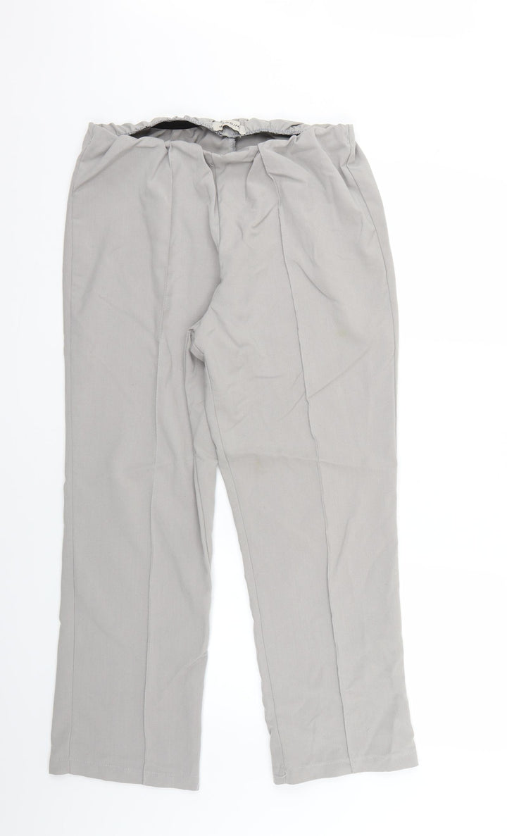 BASSINI Womens Grey Trousers Size 14 L23 in