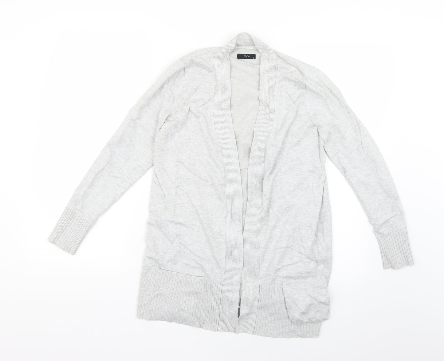 M&Co Womens Grey   Cardigan Jumper Size 10