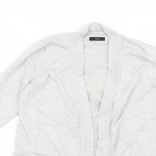 M&Co Womens Grey   Cardigan Jumper Size 10