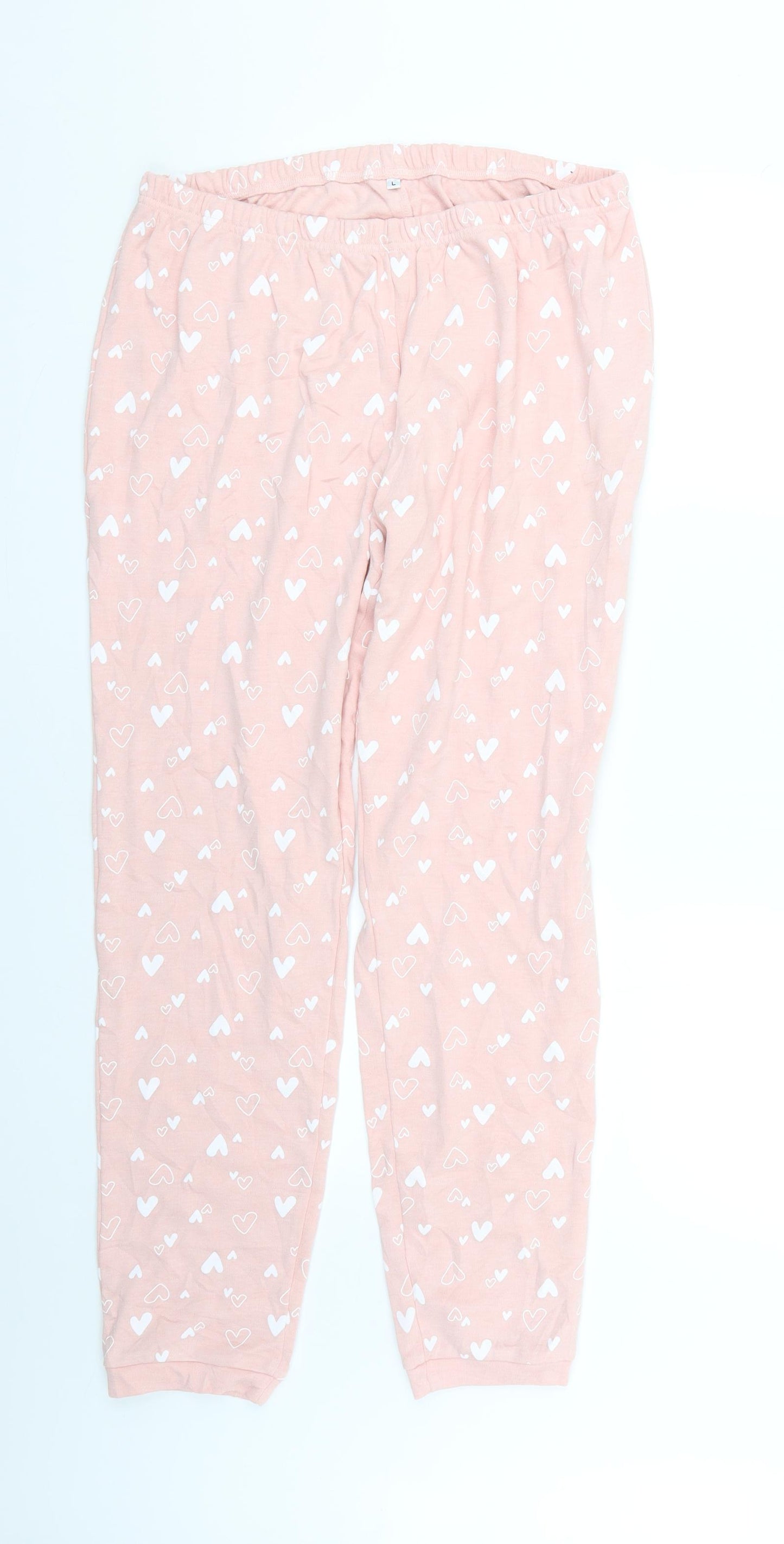Preworn Womens Pink Geometric   Pyjama Pants Size L