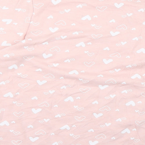 Preworn Womens Pink Geometric  Babydoll Pyjama Top Size L