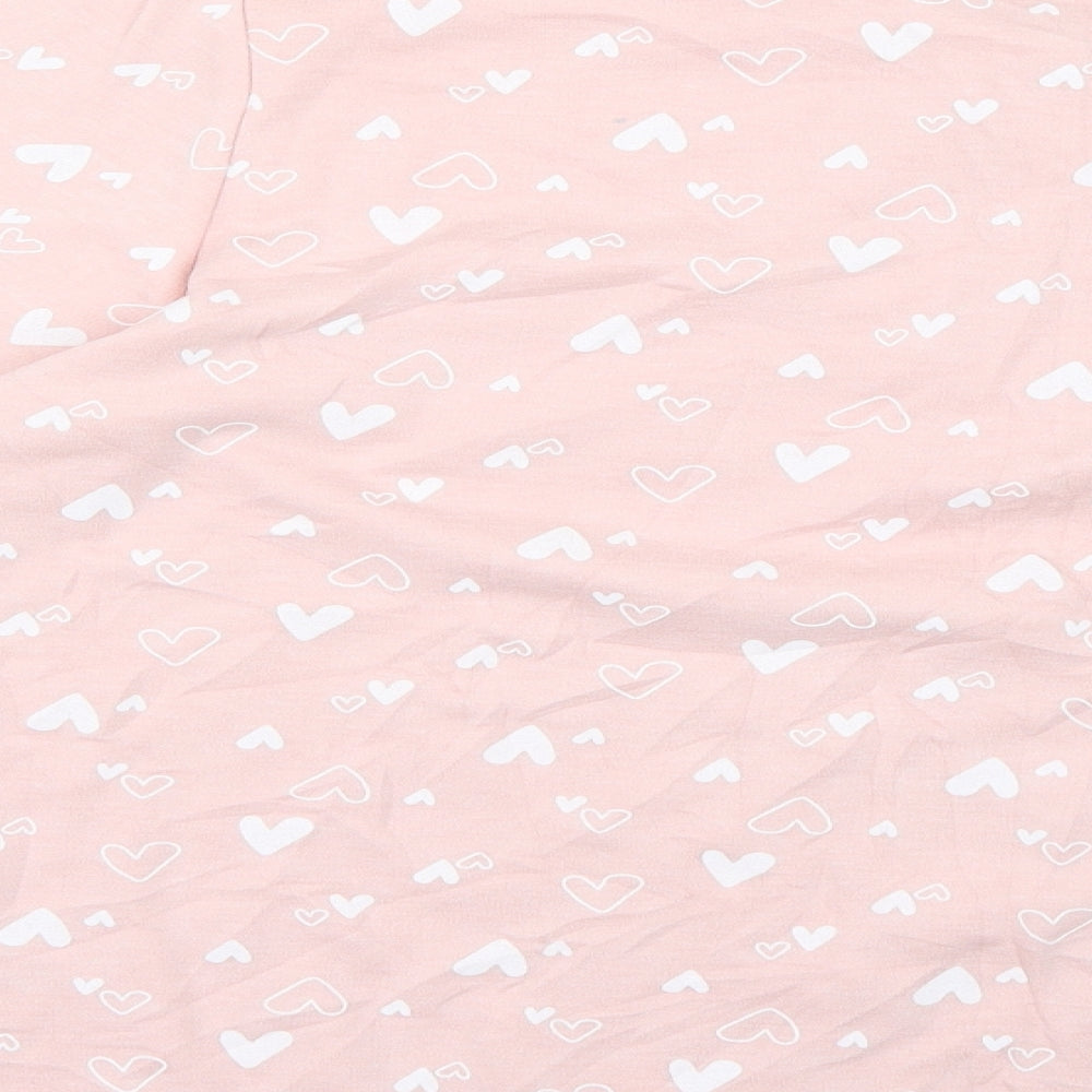 Preworn Womens Pink Geometric  Babydoll Pyjama Top Size L