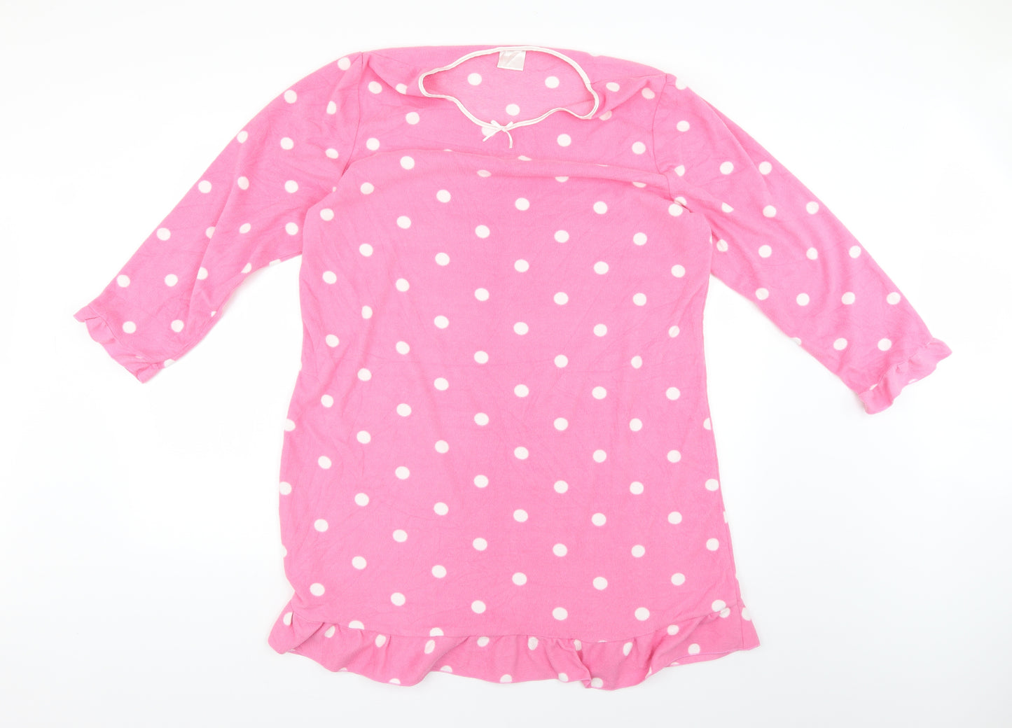 Preworn Womens Pink Polka Dot  Babydoll Dress Size 18