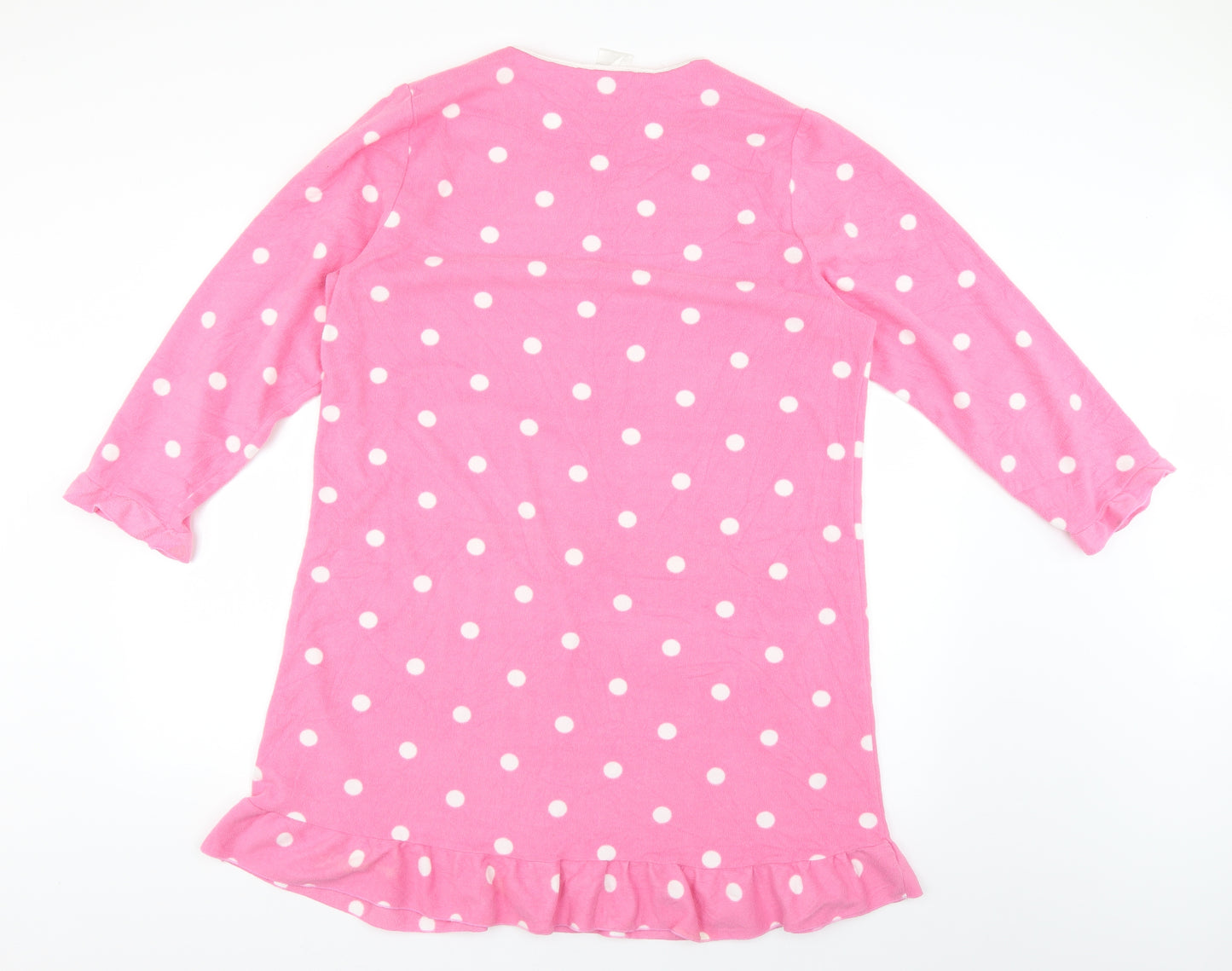 Preworn Womens Pink Polka Dot  Babydoll Dress Size 18