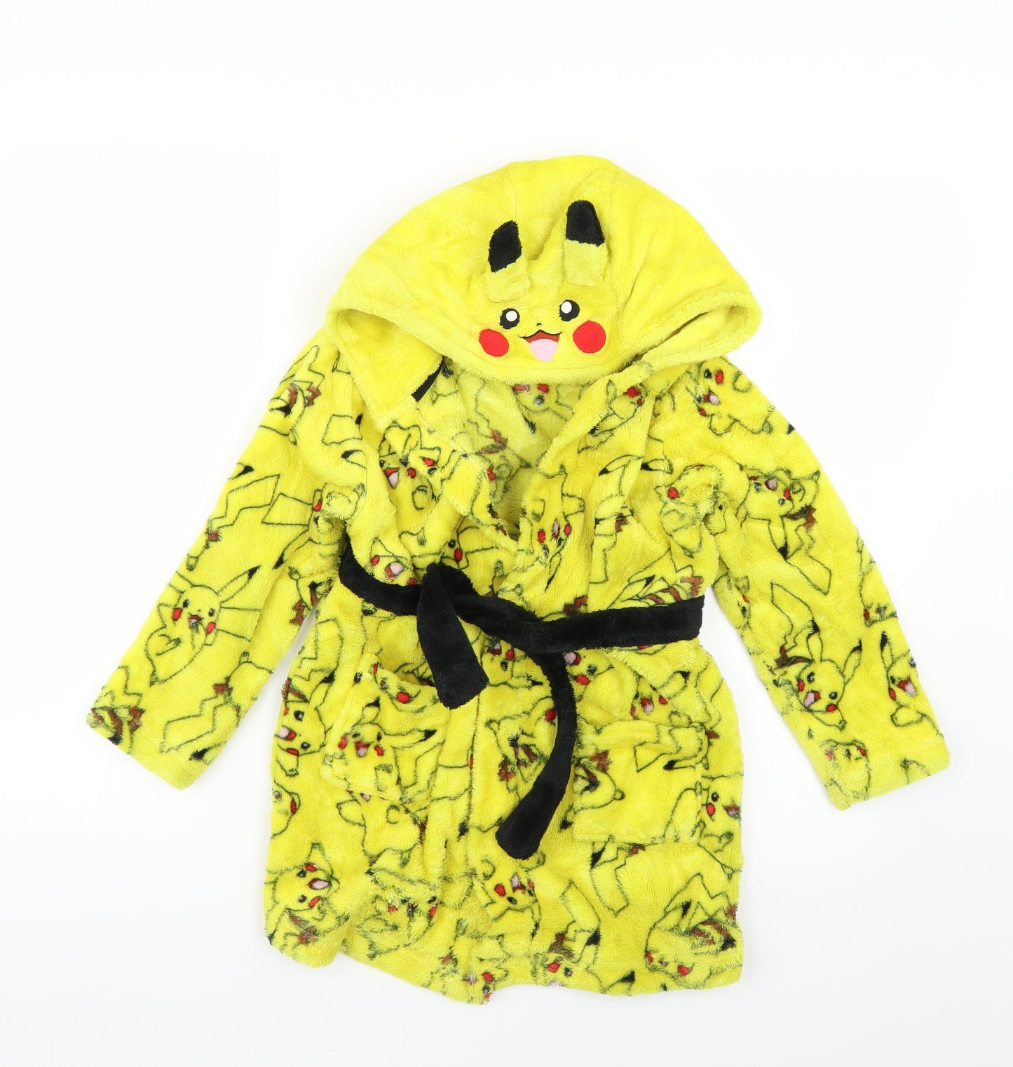 Matalan Boys Yellow Geometric   Robe Size 7 Years  - pokemon