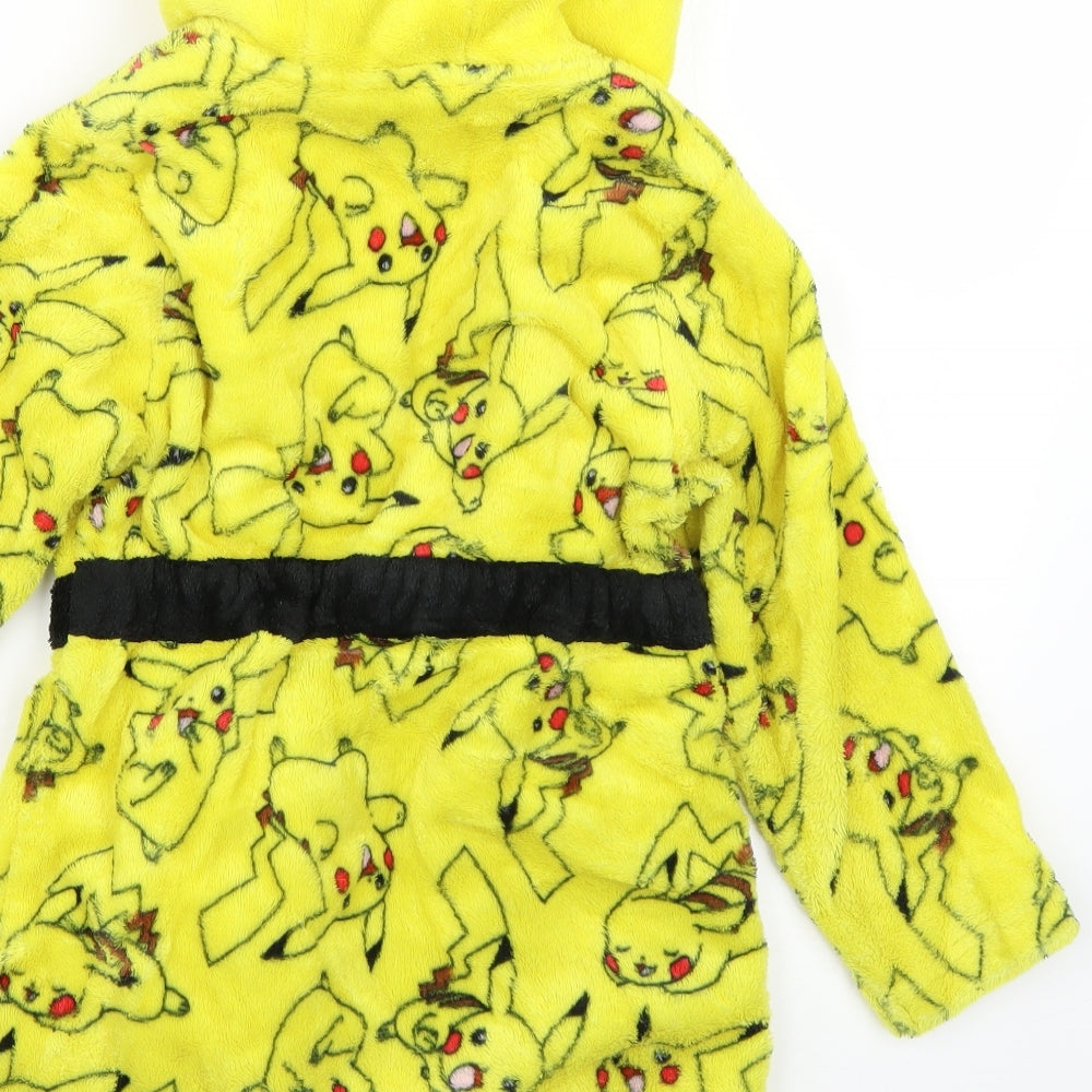 Matalan Boys Yellow Geometric   Robe Size 7 Years  - pokemon