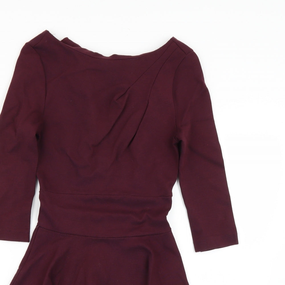 ASOS Womens Purple   Fit & Flare  Size 8