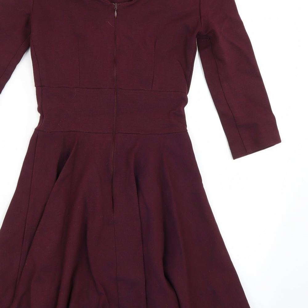 ASOS Womens Purple   Fit & Flare  Size 8
