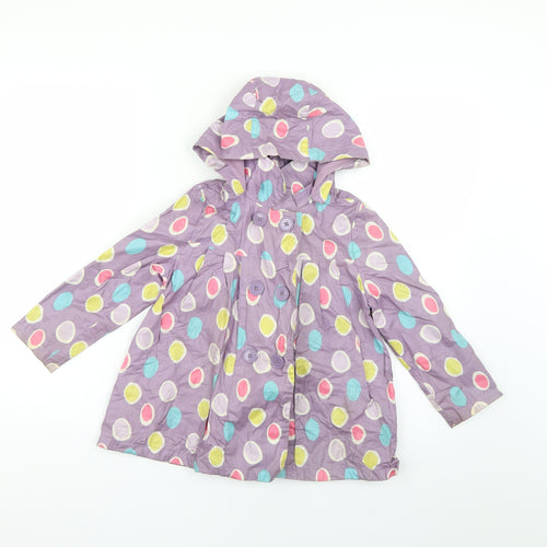 John Lewis Girls Multicoloured Geometric  Quilted Coat Size 5 Years
