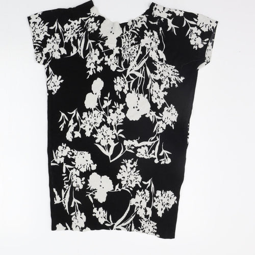 Armando Womens Black Floral  Pullover Jumper Size 14