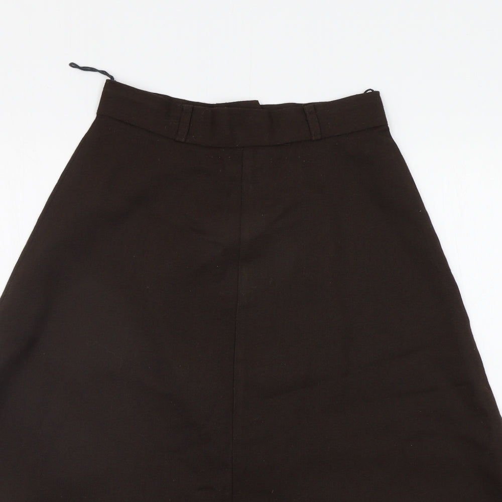 Preworn Womens Brown   A-Line Skirt Size 24 in
