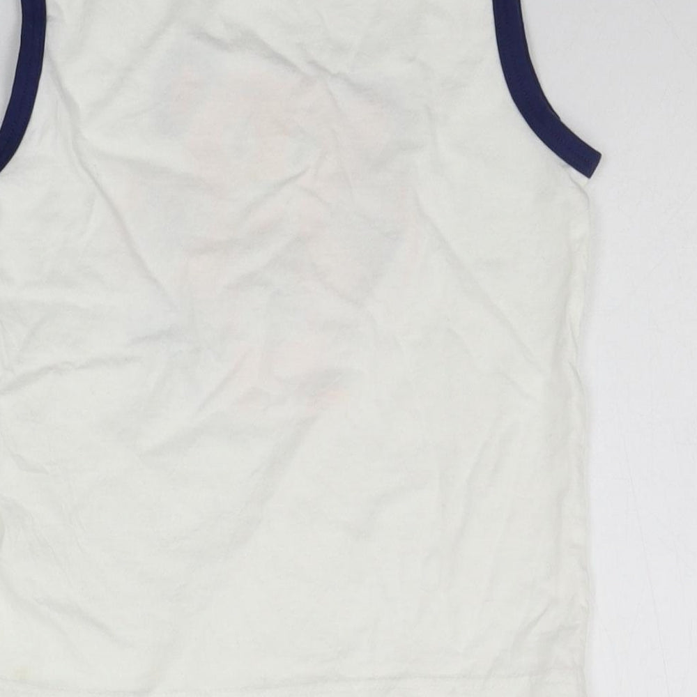 Preworn Boys White Houndstooth  Basic Tank Size 5 Years  - Madagascar